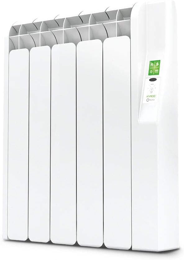 Rointe Kyros 2nd Generation Electric Radiator (550W), Width/Height/Depth: 520mm x 580mm x 98mm.