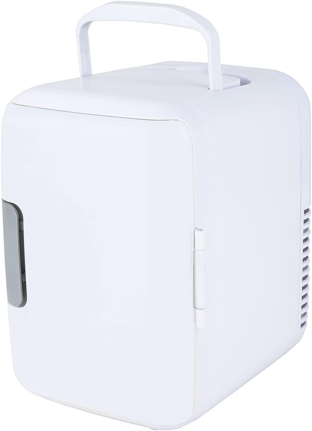 Youyijia 4L Mini Car Refrigerator Portable Freezer Warmer Cooler Mini Dormitory Refrigerator for Camping Travel Home Fridge White.