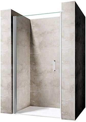 Durovin Bathrooms 800 mm Shower Door with Frameless Pivot Hinge Style Reversible Shower Enclosure Door - 6mm Thick Safety Glass.