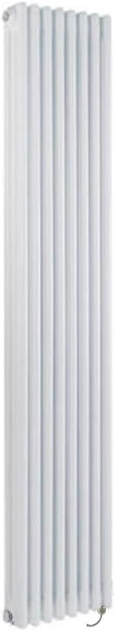 Milano Windsor - 1500W Anthracite Cast Iron Style Vertical Triple Column Electric Radiator WiFi Thermostat Chrome Cable Cover - 1800mm x 380mm.