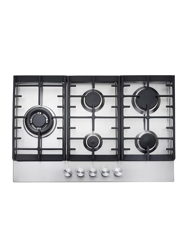 Teknix Signature Collection SCGH751X 75cm Gas Hob with 3.8Kw Wok Burner - Stainless Steel.