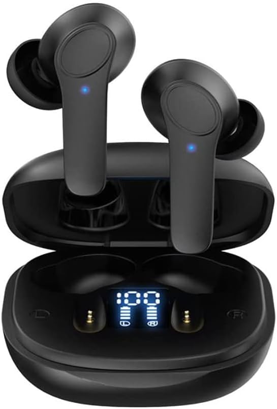 Galaxy A15/A15 5G//A14/A14 5G/A13/A13 5G/A12/A11 Wireless Earbuds 5.3 Bluetooth Earbuds Earphones Headphones IPX6 in-Ear USB-C Charge Smart Touch 35H Playtime Deep Bass For Samsung Galaxy A15 (BLACK).