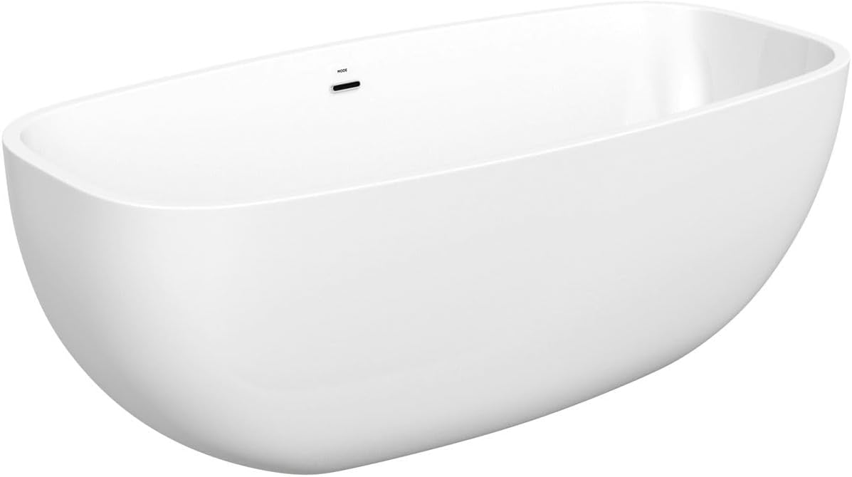 Mode Ellis freestanding Bath 1800 x 870 - White Freestanding Bath, Round Freestanding Baths, Baths.