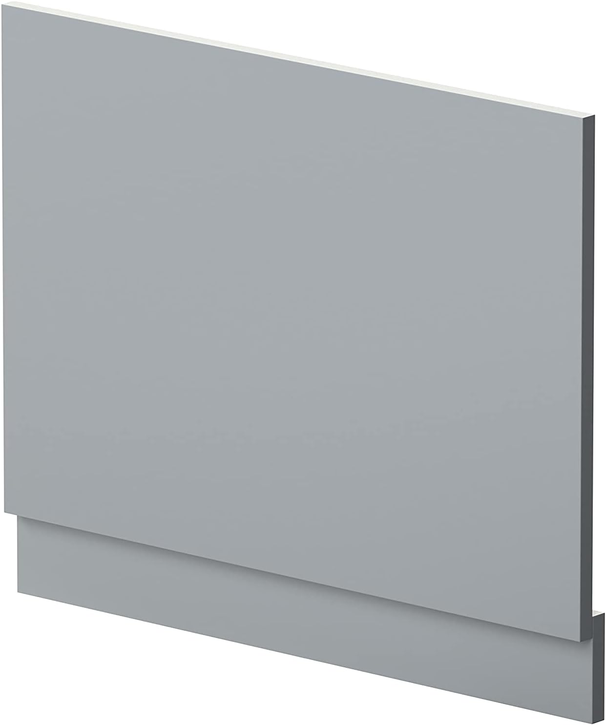 Straight Reversible Bath End Panel & Plinth - 700mm - Satin Grey.