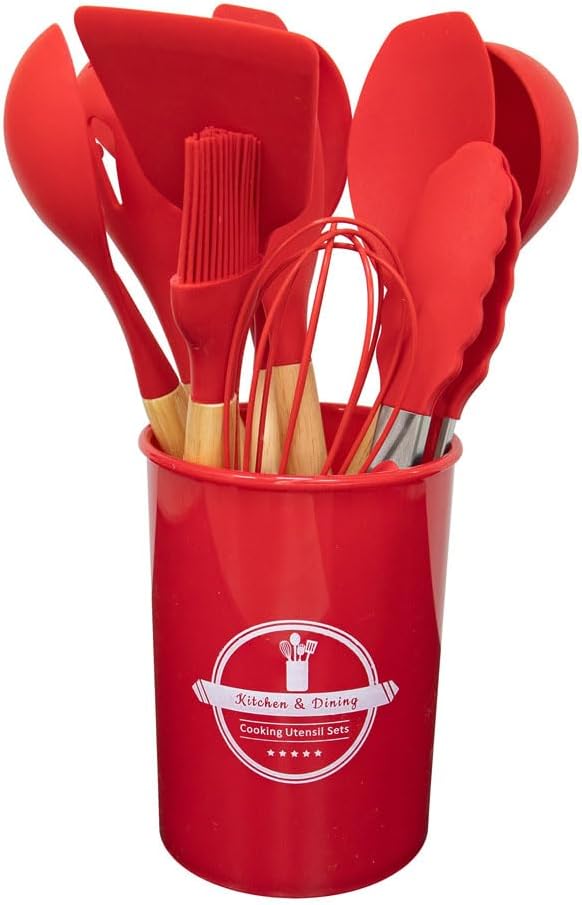 Priceless Homeware Kitchen Utensils Set - 17 Cooking Utensils Set, Nylon & Stainless Steel Kitchen Tool - Non-Stick & Heat Resistant Kitchen Gadgets Set -Cooking Ladles.