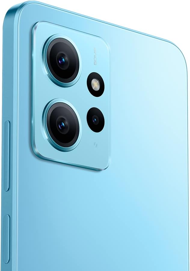 Xiaomi Redmi Note 12 Smartphone, 4 + 128 GB, 6.67 Inch FHD+ AMOLED DotDisplay, 5,000 mAh, 50 MP Camera, 33 W Fast Charging, Dual SIM, Ice Blue (UK Version 2 Year Warranty).