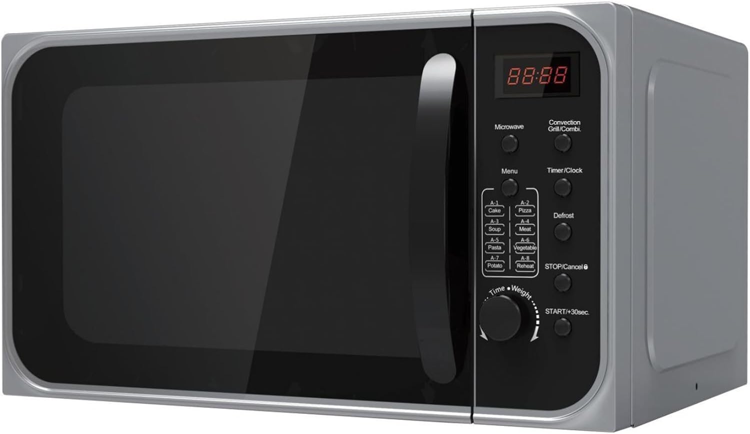 FCM25SI | SIA 25ltr Freestanding Combi Microwave Oven, Digital Display, 5 Power Control Levels 900w in Silver.