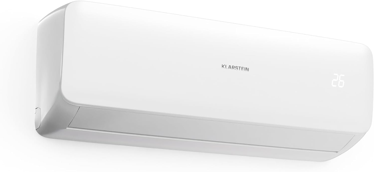 Klarstein WiFi Enabled 24000 BTU Air Conditioner DC Inverter Wall Split with A++ Cooling & A+ Heating Capability - Superior R32 Refrigerant & Dehumidifier Function - Innovative App Control for Home.