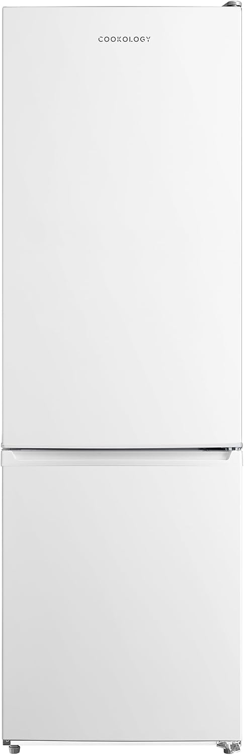 Cookology CFF310 Static 310 Litre Freestanding Fridge Freezer, Adjustable Temperature Touch Control, Reversible Doors, Frost-Free System, LED Display, 4 Star Freezer Rating (White).