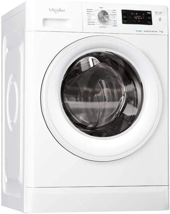 Whirlpool FreshCare FFB 7438 WV UK Freestanding Washing Machine, 7kg load, 1400rpm, White.