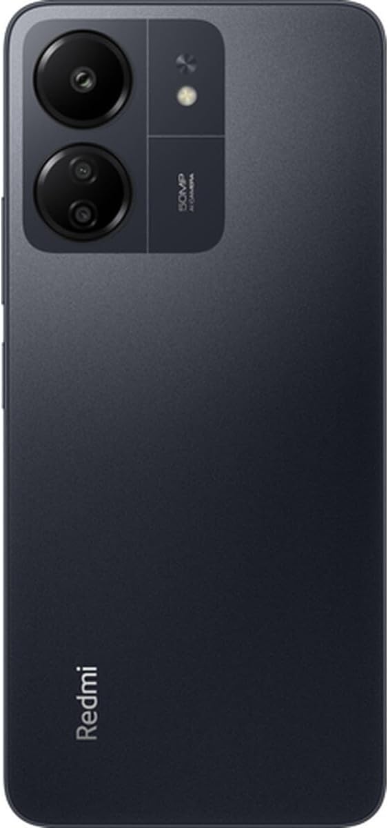 Xiaomi Redmi 13C Smartphone 4GB+128GB SIM free Unlocked - Midnight Black (UK Version + 2 Years Warranty).