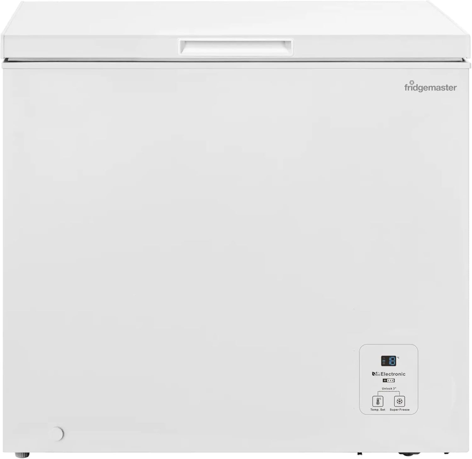 Fridgemaster MCF198E 80cm Chest Freezer in White.