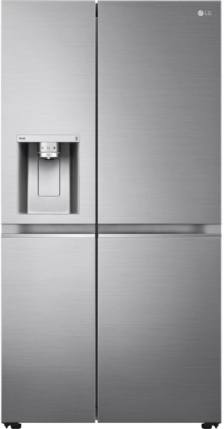 LG 635 Litre Side-By-Side American Fridge Freezer - Stainless Steel.