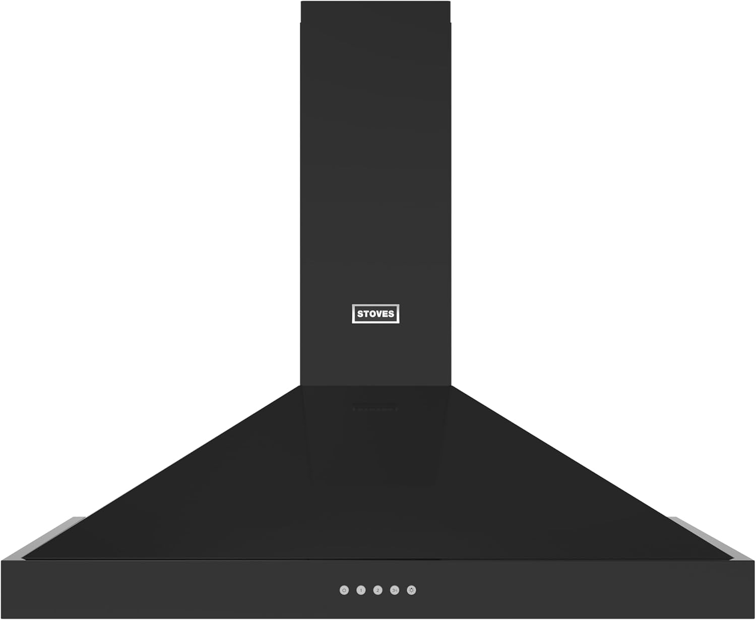 Stoves ST STERLING CHIM 90PYR BLK 90 cm Chimney Cooker Hood - Black.