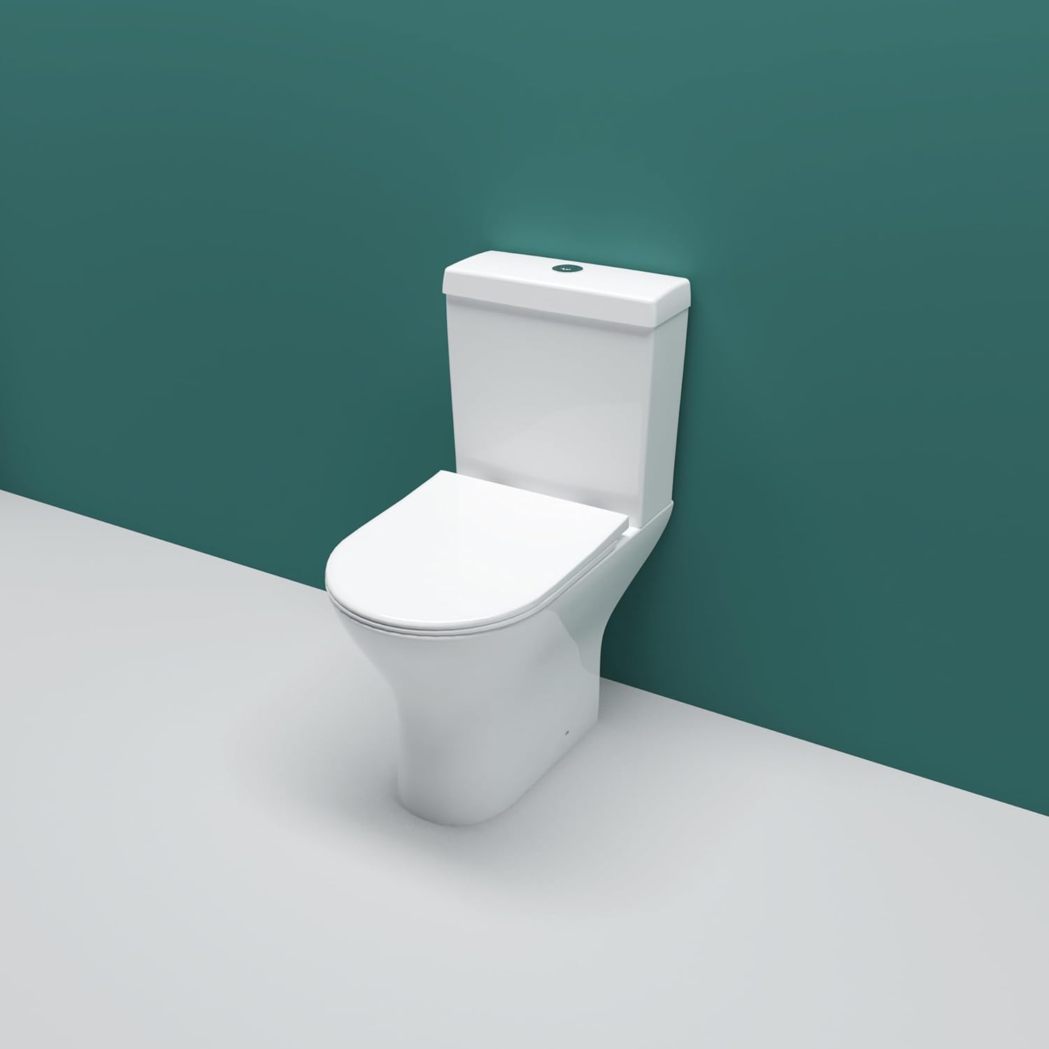 Sky Bathroom Modern Close Coupled Toilet Slim Soft Close Seat Pan Cistern wC.