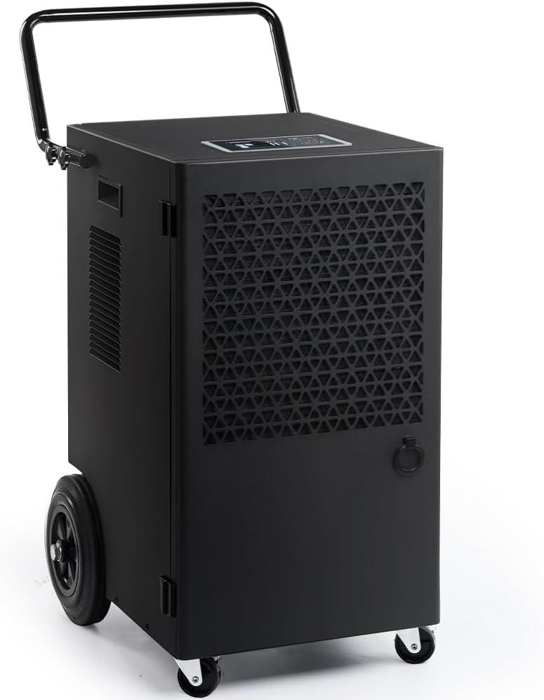 iOCHOW 70L/Day Large Commercial Dehumidifier：Area 200m2 / 500m3 Dehumidifiers for Home Damp Basements, 24Hr Timer Electric Dehumidifier, Humidity Control Portable Dehumidifier with 5.5L Water Tank.