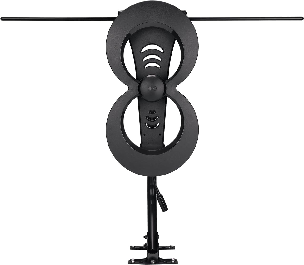 Antennas Direct ClearStream 4MAX UHF VHF Indoor Outdoor TV Antenna, Multi-Directional, 70+ Mile Range, 4K 8K UHD, NEXTGEN TV – w/ 20-inch Mast (Black).