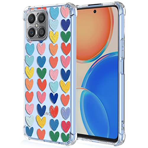 XINYEXIN Case for OPPO A74 5G / OPPO A54 5G, Painting Flower Pattern Clear Case Soft TPU Silicone Case Slim Shockproof Bumper Girl Women Phone Cover - Daisy.