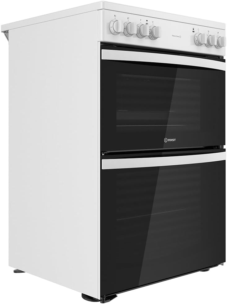 60cm Double Oven Electric Cooker - White.