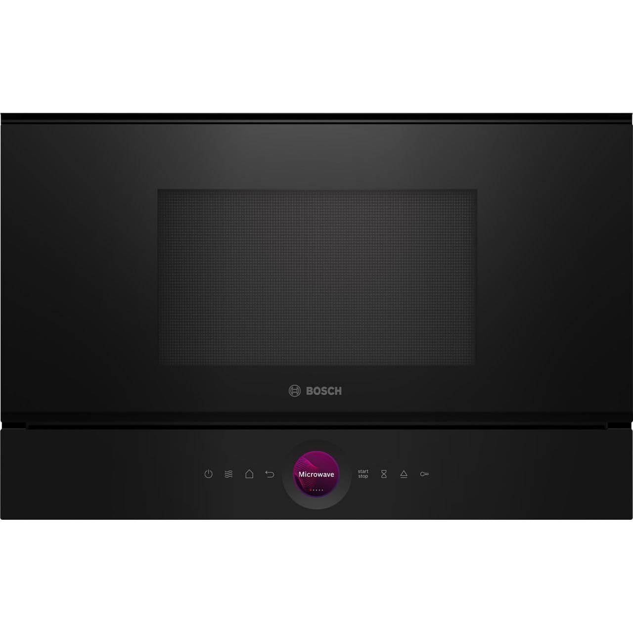 Bosch BFL7221B1B Serie 8 Built-In Microwave Oven 38cm - Black, 700057862.