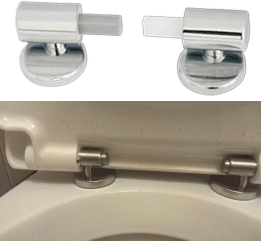 Toilet Seat Fittings, Replacement Traditional & Contemporary Toilet Soft Close Hinges Quick Release Toilet Seat Fixings Kit.