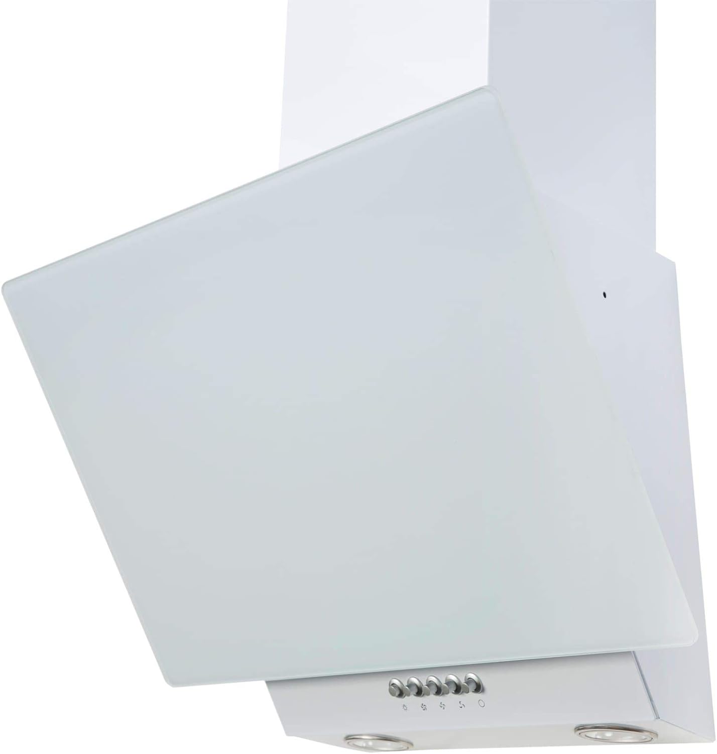 SIA EAG61WH 60cm White Angled Chimney Cooker Hood Kitchen Extractor Fan.