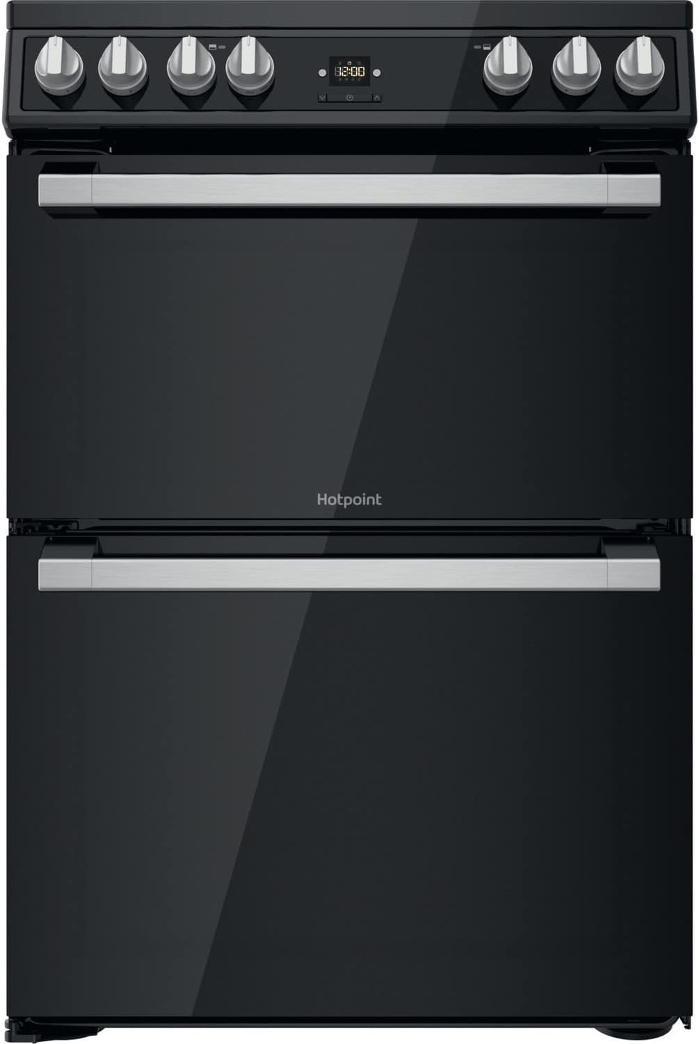 Hotpoint 60cm Double Oven Electric Cooker with Catalytic Cleaning - Black.