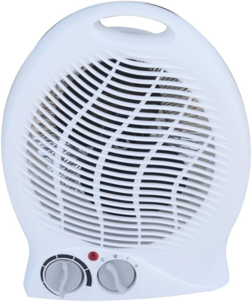 UTTAM Fan Heater with 2 Heat & Power Settings and Overheat Protection System, 2000W, White (UTT1800).