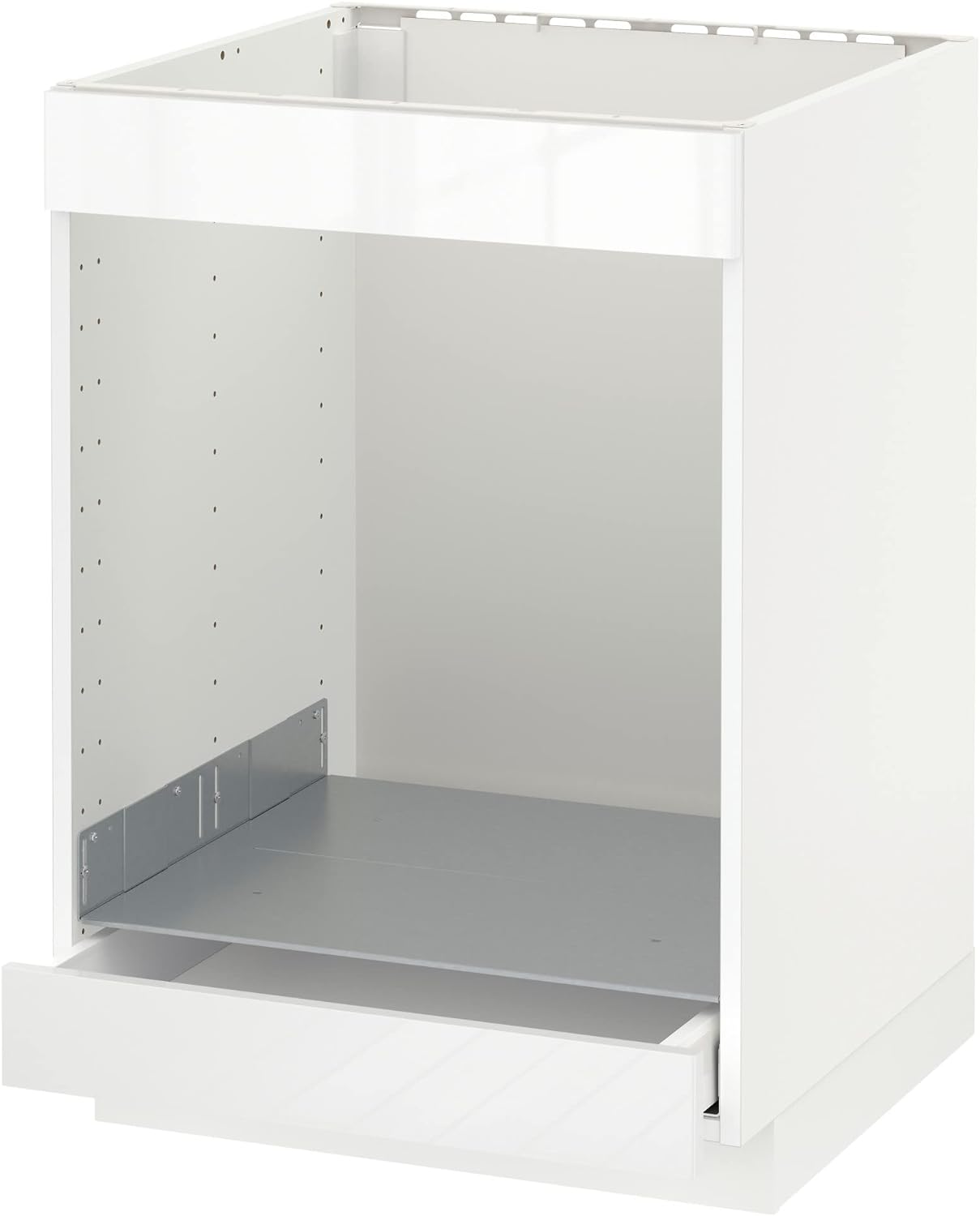 IKEA METOD/MAXIMERA Base cab for hob+Oven w Drawer, 60x60 cm, White/Ringhult White.