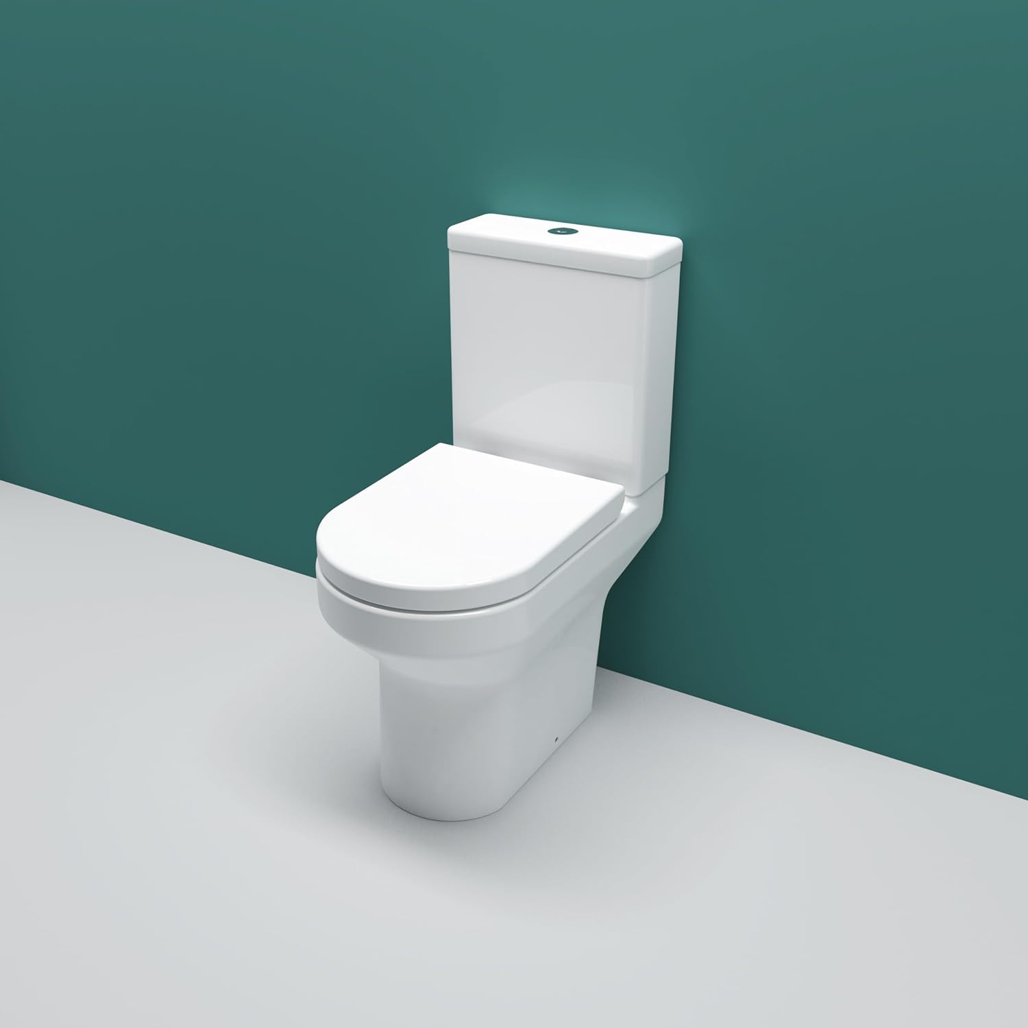 Sky Bathroom Modern Close Coupled Toilet Slim Soft Close Seat Pan Cistern wC.