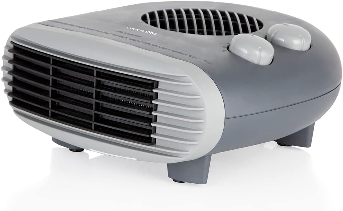 Warmlite WL44002 Thermo Fan Heater with 2 Heat Settings and Overheat Protection, 2000W, White.