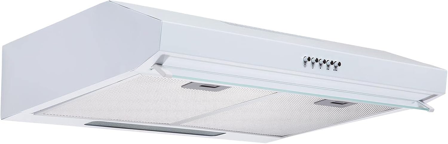 SIA STH50WH 50cm White Slimline Visor Cooker Hood Extractor Fan.