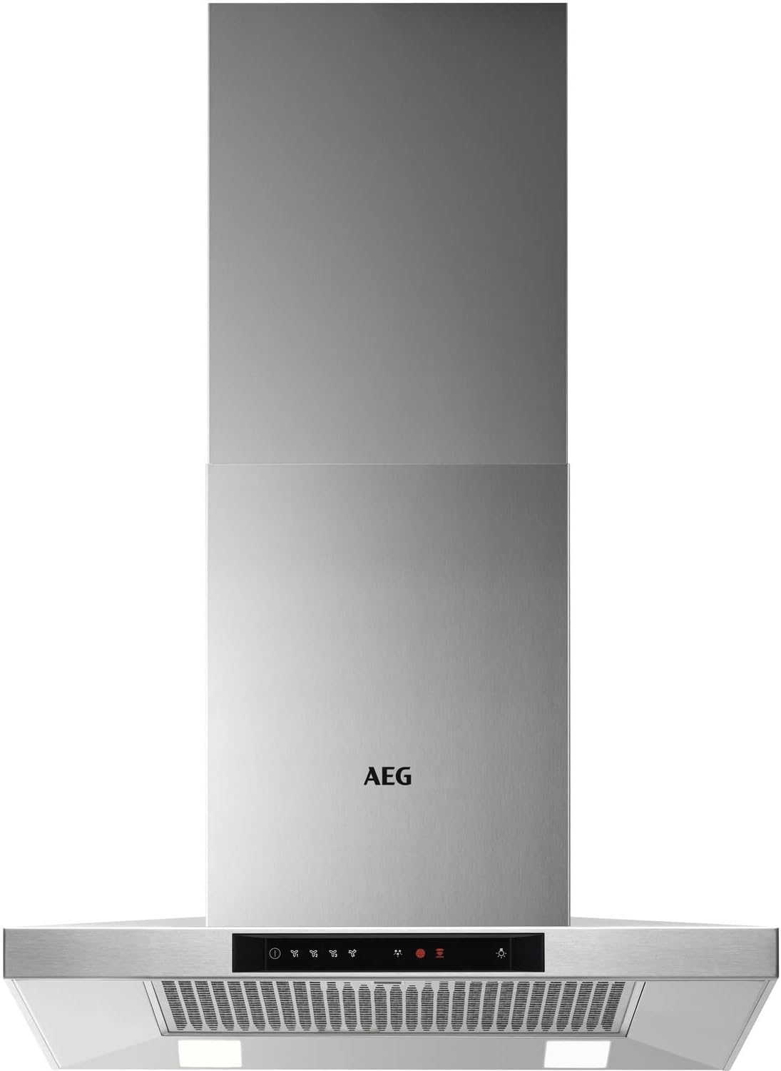 AEG 60cm Touch Control Pyramid Chimney Cooker Hood - Stainless Steel.