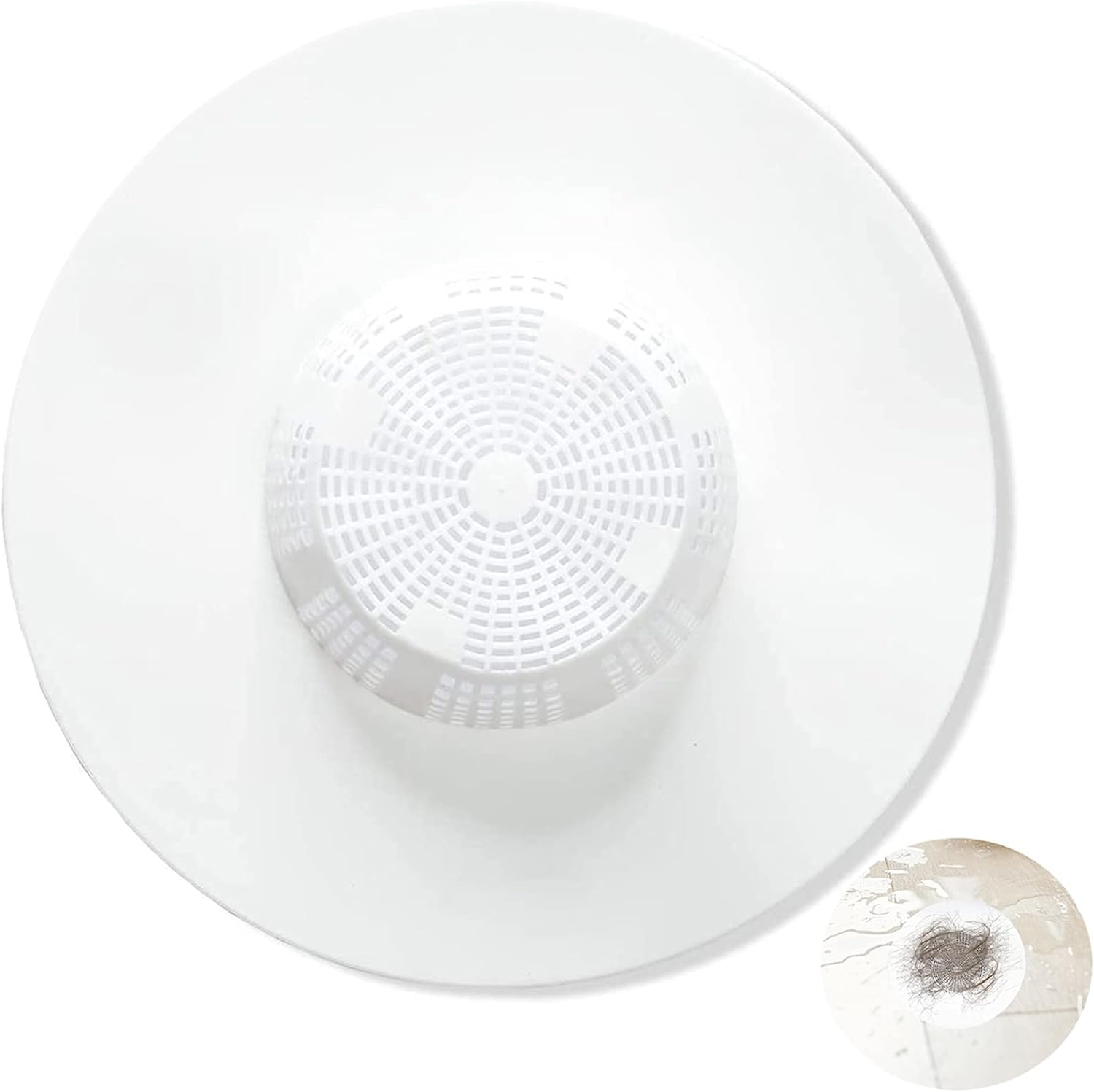 NTCZH Shower Drain Stopper Lightweight and Soft, TPE/TPR Drain Hair Catcher, Strainers Protectors Cover for Floor, Laundry, Kitchen, Bathroom Laundry, and Bathtub.