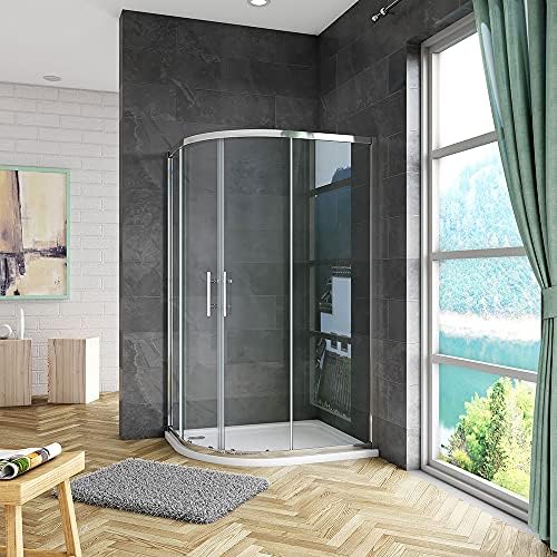 900x900x1850mm Quadrant Shower Enclosure Cubicle 6mm Glass Sliding Door.