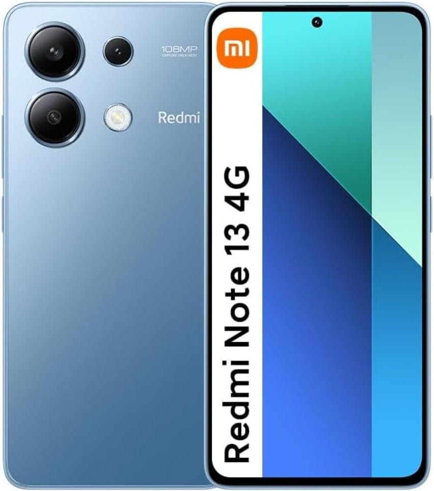 Xiaomi Redmi Note 13 4G Smartohone 8+256GB Unlock all Networks - Ice Blue (UK Version + 2 Years Warranty).