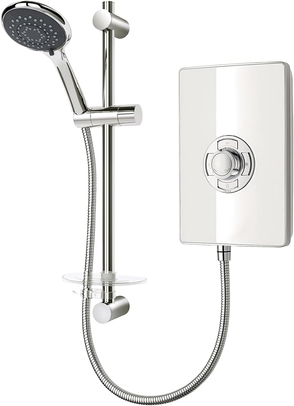 Triton Style 3 9.5kW Electric Shower - White Gloss (Aspirante, Collection 2).