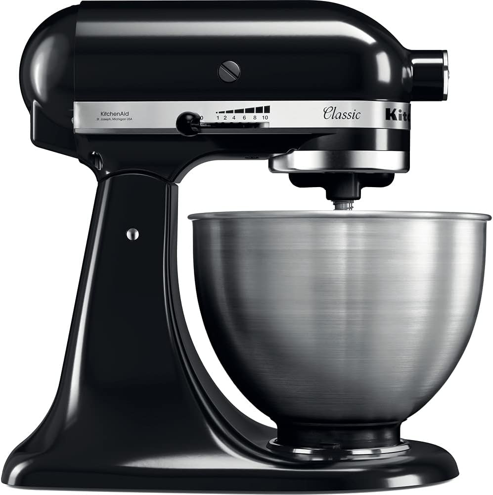 KitchenAid UK - KitchenAid Stand Mixer(5K45SSBOB) + Vegetable Slicer and Shredder (5KSMVSA), BUNDLECLASSICVEGGIE_UK, Black.