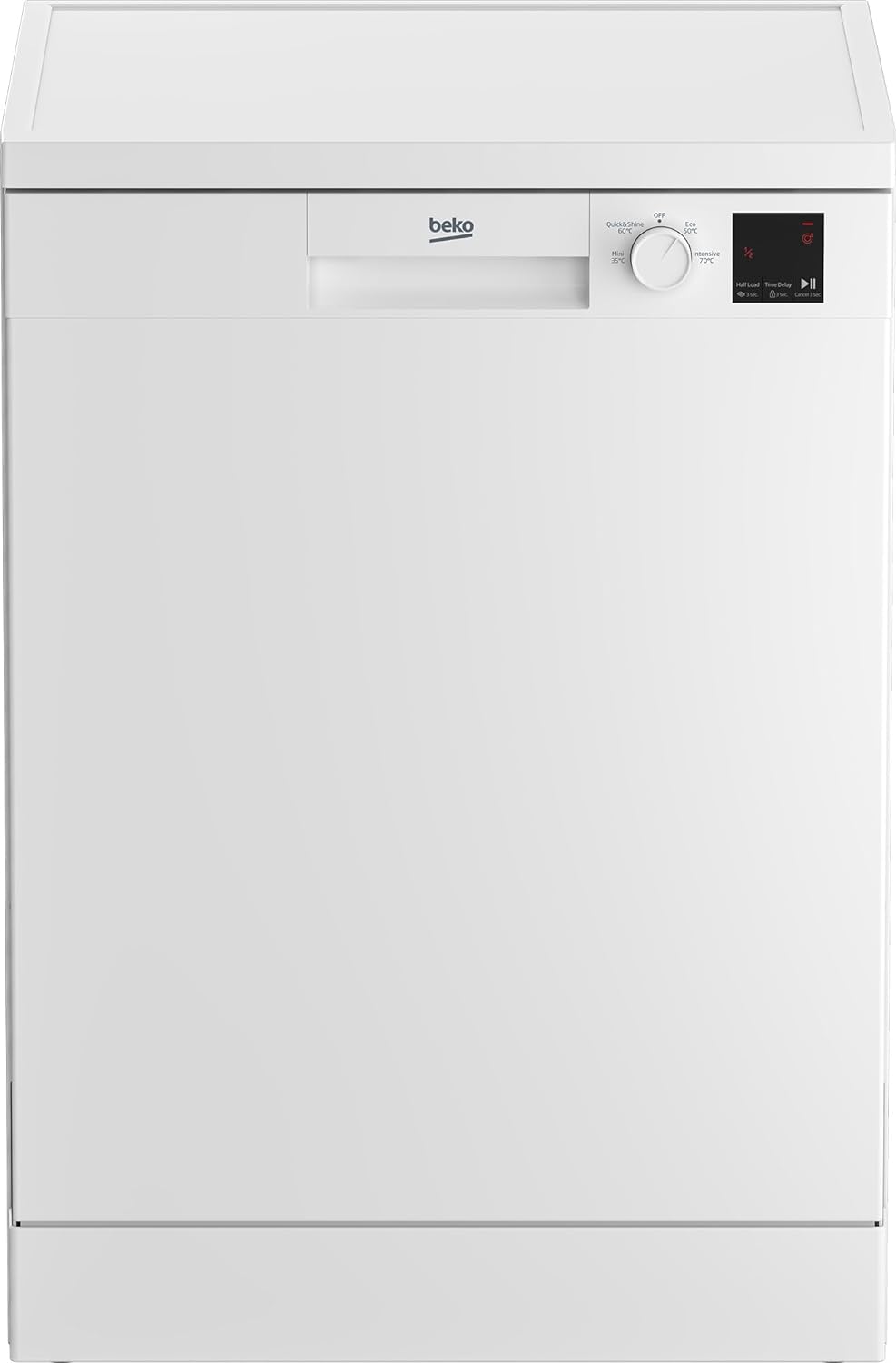 Beko DVN04320W Freestanding Dishwasher | 60 cm Full size with 13 Place Setting | x30 Minute Quick Wash Technology.