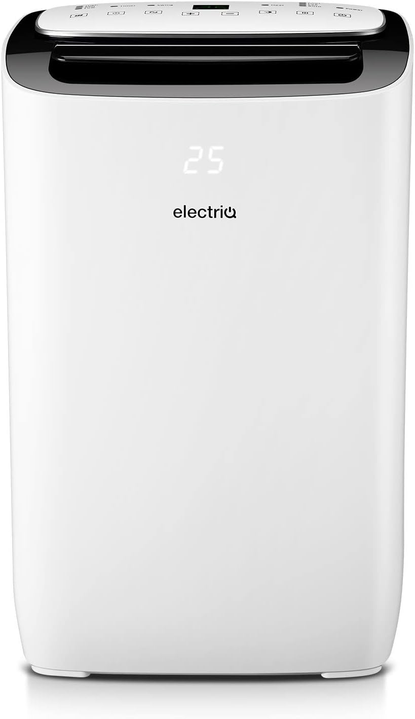 electriQ Portable Air Conditioner, Dehumidifier and Fan 8000 BTU with 5 Speeds.