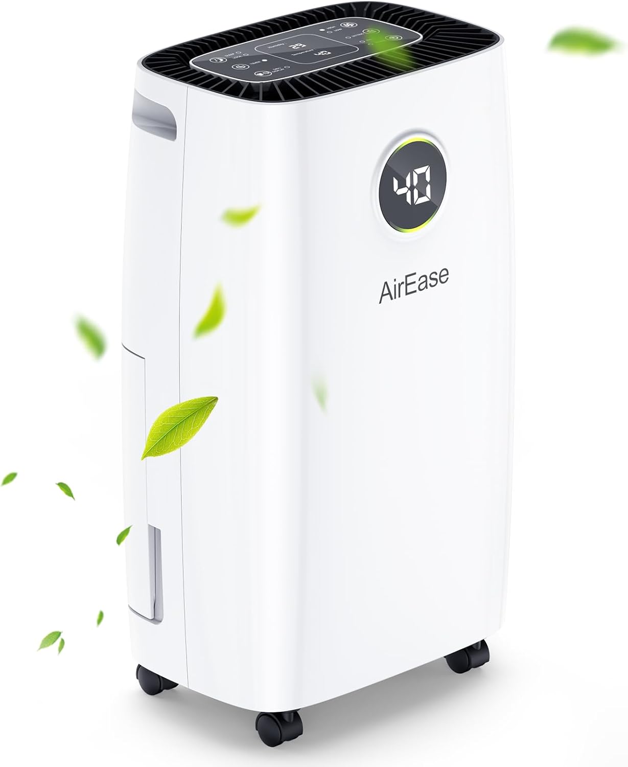 12L/Day Dehumidifiers for Home, Powerful Dehumidifier with Digital Humidity Display & Control, 2.5L Water Tank & Drainage Hose, Childlock, 24H Timer Ideal for Damp, Condensation and Laundry Drying.