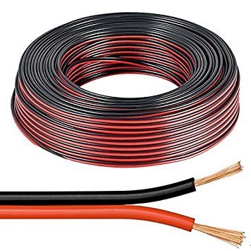 electrosmart 25m Red/Black Multistrand 2 x 0.5mm Speaker Cable Ideal for Car Audio & Home HiFi.