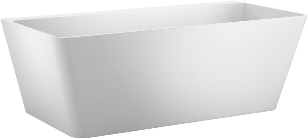 Milon Freestanding Bath | Double Skinned Acrylic Bathtub | Back to Wall Design | Double Ended | 1680 x 800.