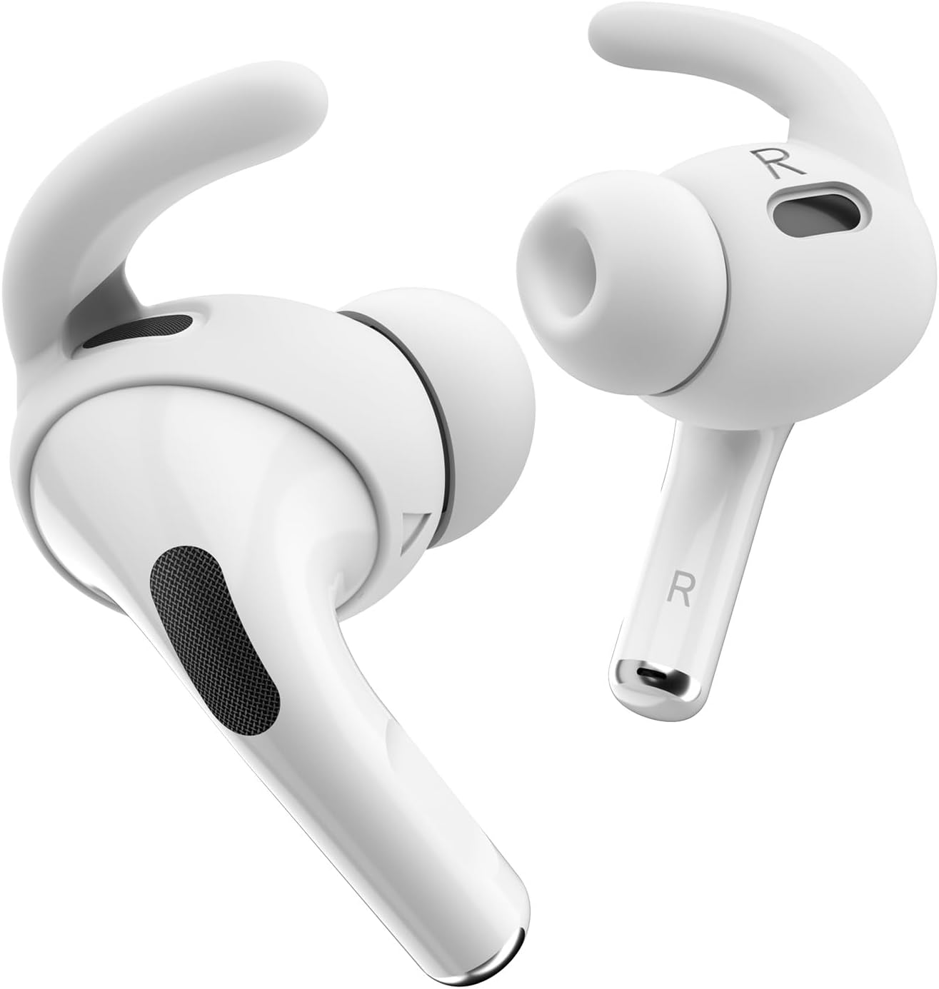 Keybudz EarBuddyz Earphone Attachments for Apple AirPods Pro 2 Ear Hook Ear Hook Non-Slip White.