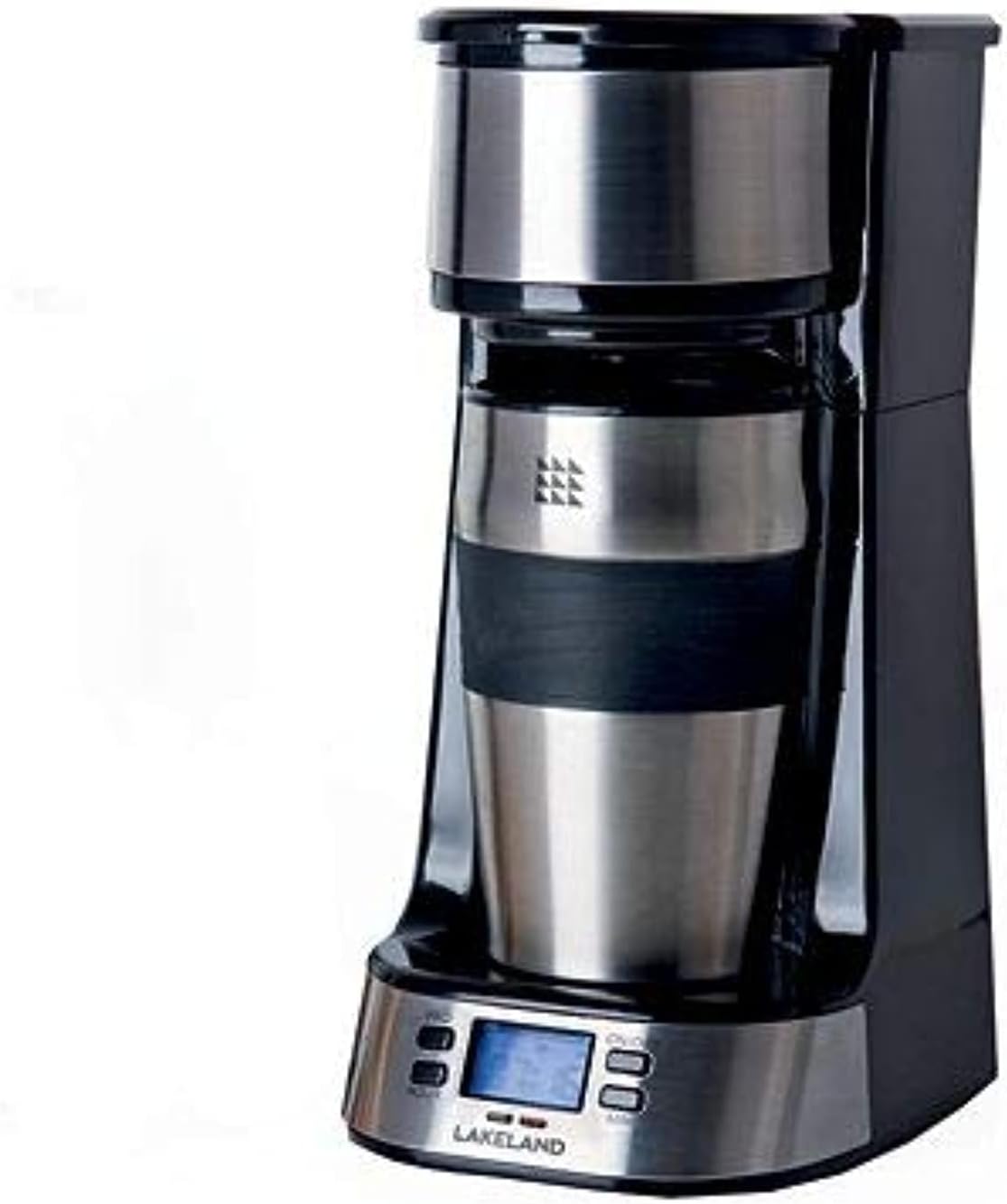 lakeland Digital To Go Coffee Machine With Travel Mug – Automatic Filter Coffee Machine Brews 1 Cup.