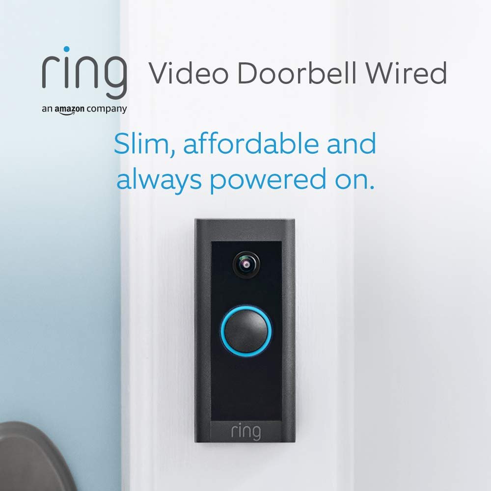 Certified Refurbished Ring Video Doorbell Wired by Amazon | Doorbell Security Camera with 1080p HD Video, Advanced Motion Detection, hardwired (existing doorbell wiring required).