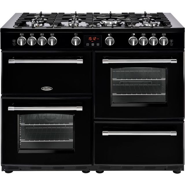 Belling FarmhouseX110G 110cm Gas Range Cooker - Black.