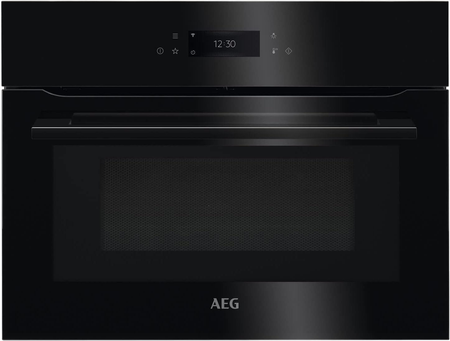 AEG CombiQuick Built-in Combination Microwave Oven with Grill - Black.