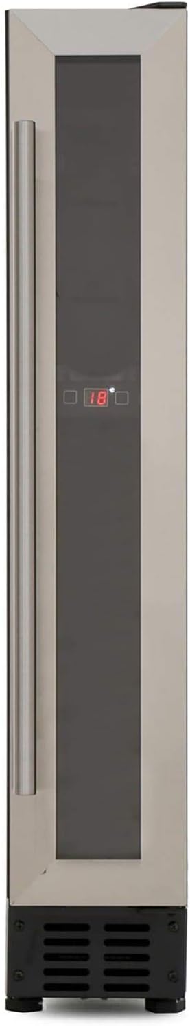 CDA 7 Bottle Capacity Single Zone Freestanding Under Counter Wine Cooler - Stainless Steel.