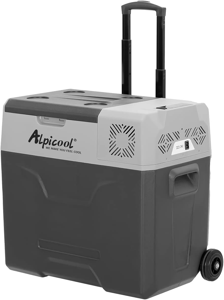 Alpicool CX30 30L Portable Refrigerator Car Fridge Freezer with Telescopic Handle Cool Box for camping, driving, Picnic.